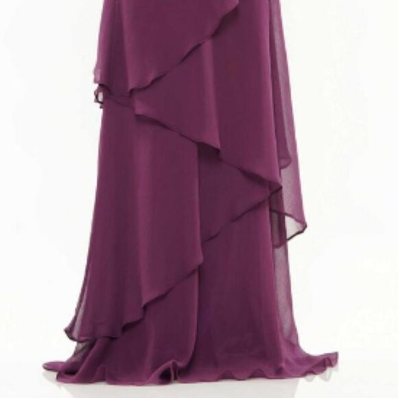 NWT Marsoni by Colors M309 Mother of the Bride Dress Eggplant Size 14 - Picture 4 of 6